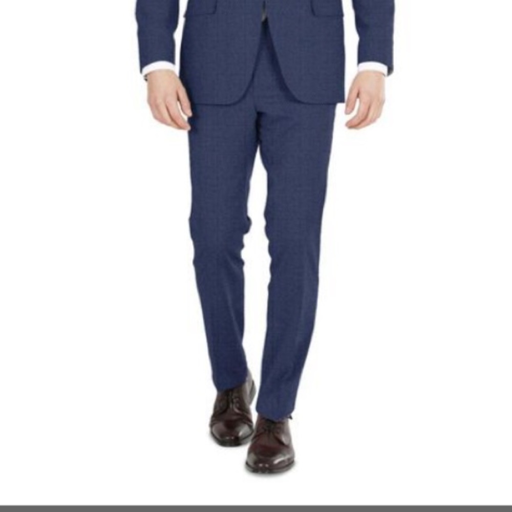 DKNY Modern Fit High Performance Suit Dress Pants Navy